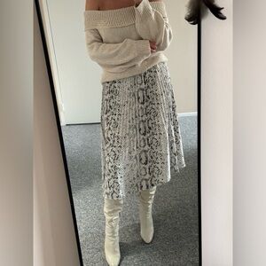 J.Crew Animal print midi skirt